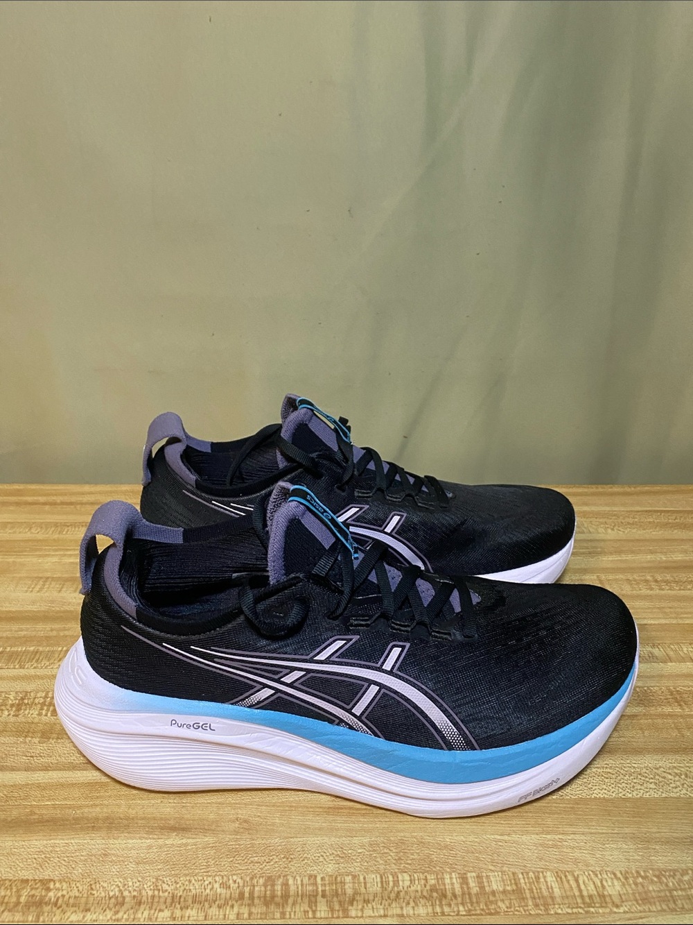 ASICS Gel-Nimbus 27 Black Dust Violet Road Running Shoes Women’s 11 - Picture 3 of 7